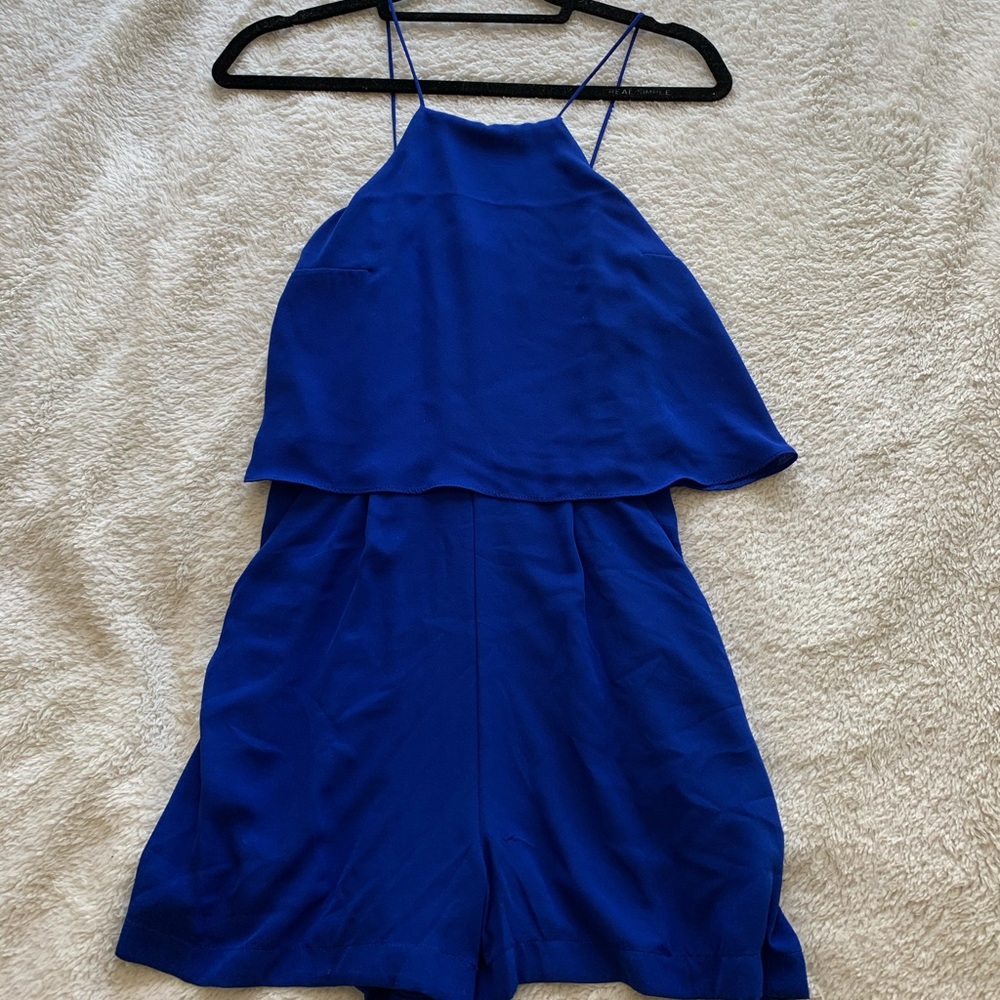 Express blue romper.